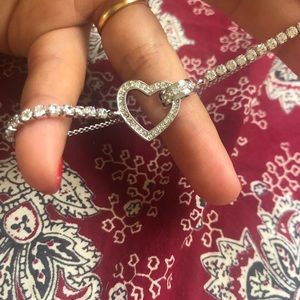 Heart silver bracelet